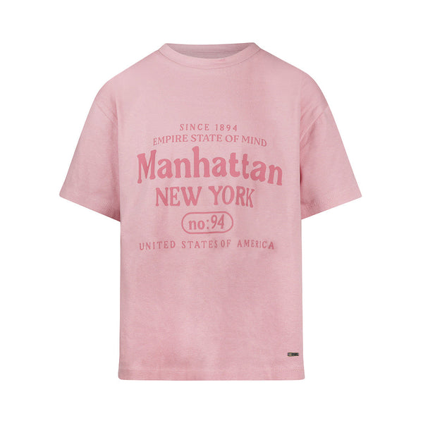 Meisjes T-shirt, loose fit van No Way Monday in de kleur Pink in maat 164.