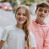 Meisjes Blouse ss van No Way Monday in de kleur Off white in maat 164.