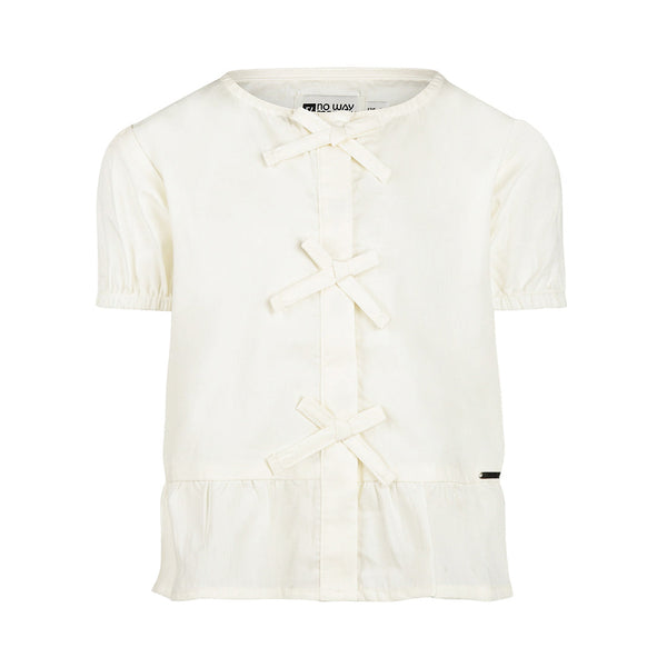Meisjes Blouse ss van No Way Monday in de kleur Off white in maat 164.