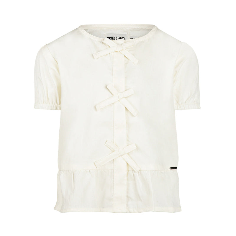 Meisjes Blouse ss van No Way Monday in de kleur Off white in maat 164.