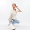 Meisjes Blouse ss van No Way Monday in de kleur Off white in maat 164.