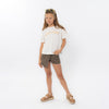 Meisjes Jeans skort van No Way Monday in de kleur Beige in maat 164.