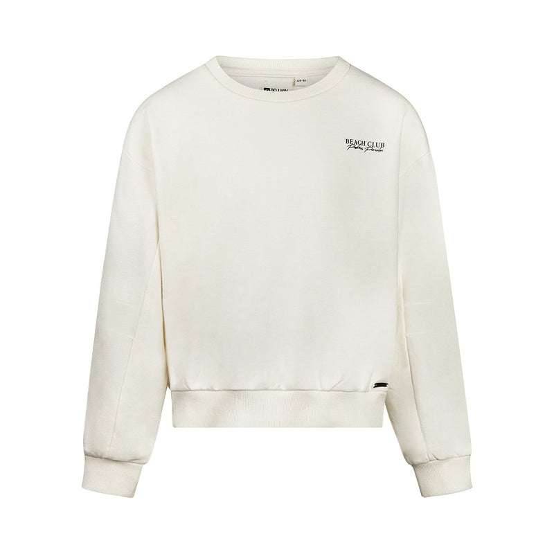 Meisjes Sweater, loose fit van No Way Monday in de kleur Off white in maat 164.