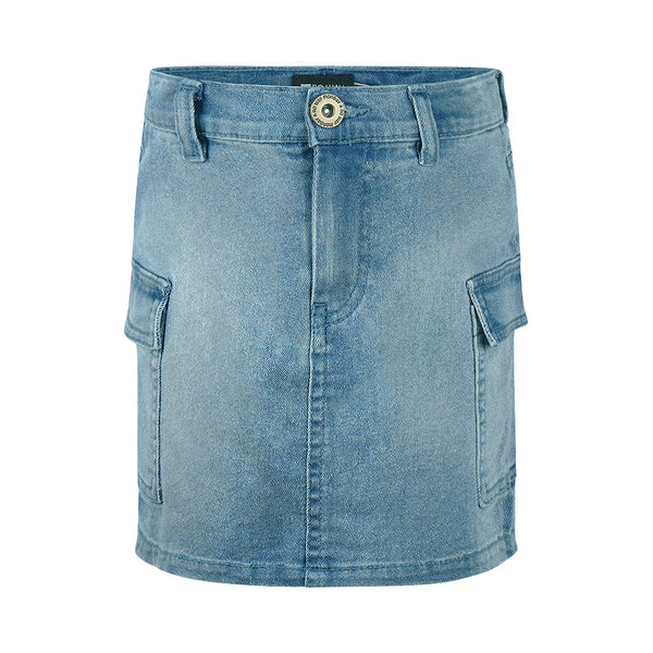 Meisjes Jeans skirt van No Way Monday in de kleur Blue jeans in maat 164.
