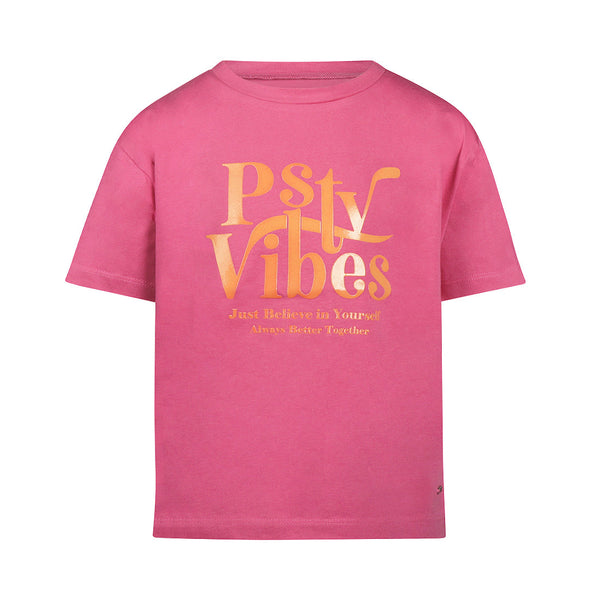 Meisjes T-shirt, loose fit van No Way Monday in de kleur Fuchsia in maat 164.