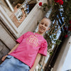 Meisjes T-shirt, loose fit van No Way Monday in de kleur Fuchsia in maat 164.