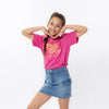 Meisjes T-shirt, loose fit van No Way Monday in de kleur Fuchsia in maat 164.