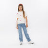 Meisjes T-shirt, loose fit van No Way Monday in de kleur Off white in maat 164.