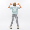Jongens T-shirt, loose fit van No Way Monday in de kleur Ocean in maat 164.