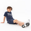 Jongens Jogging shorts van No Way Monday in de kleur Navy in maat 164.