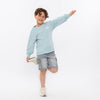 Jongens Sweater van No Way Monday in de kleur Ocean in maat 164.