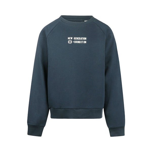 Jongens Sweater van No Way Monday in de kleur Navy in maat 164.
