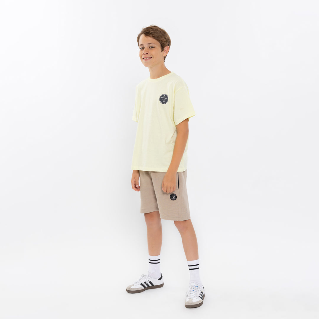 Jongens Jogging shorts van No Way Monday in de kleur Dark sand in maat 164.