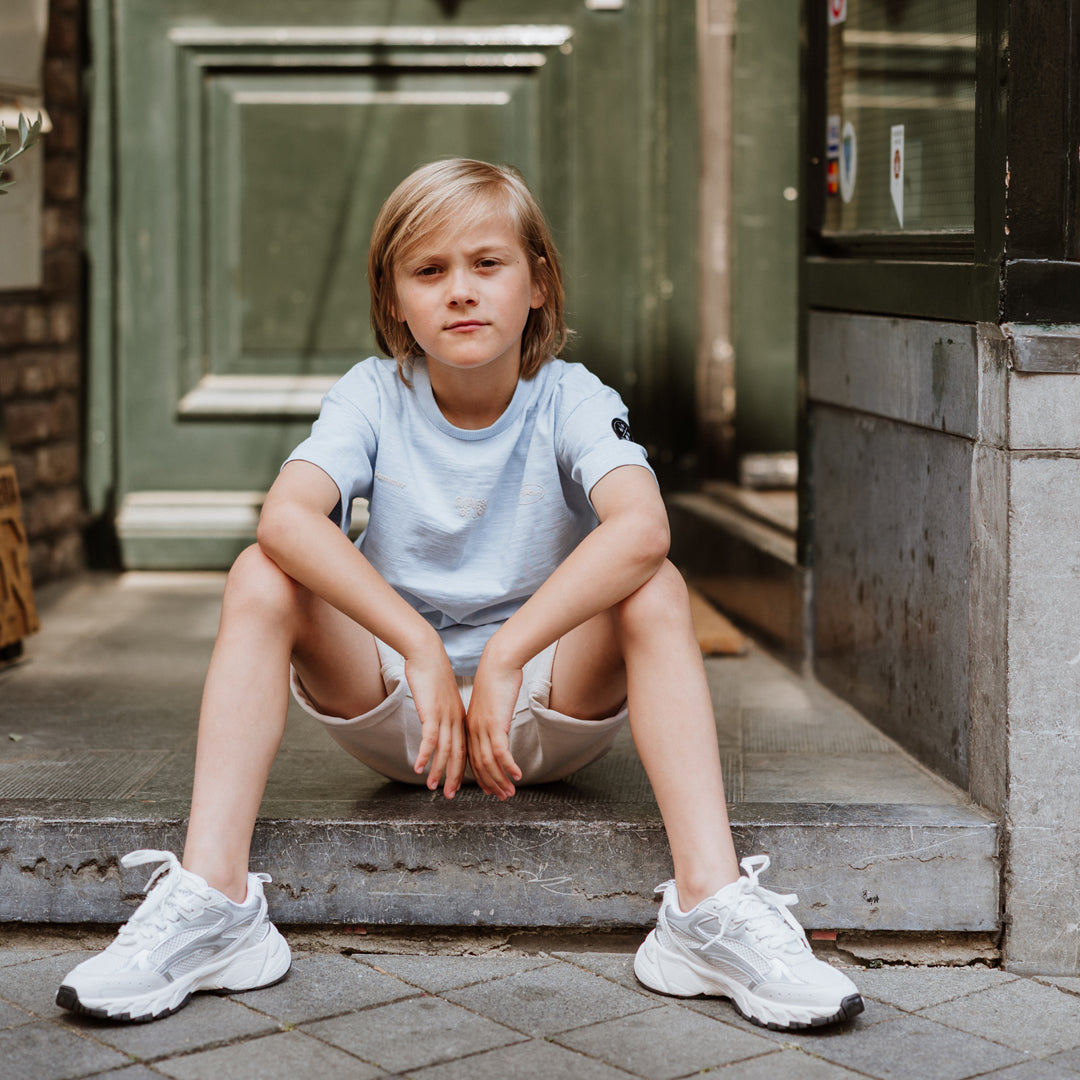Jongens T-shirt, loose fit van No Way Monday in de kleur Light blue in maat 164.