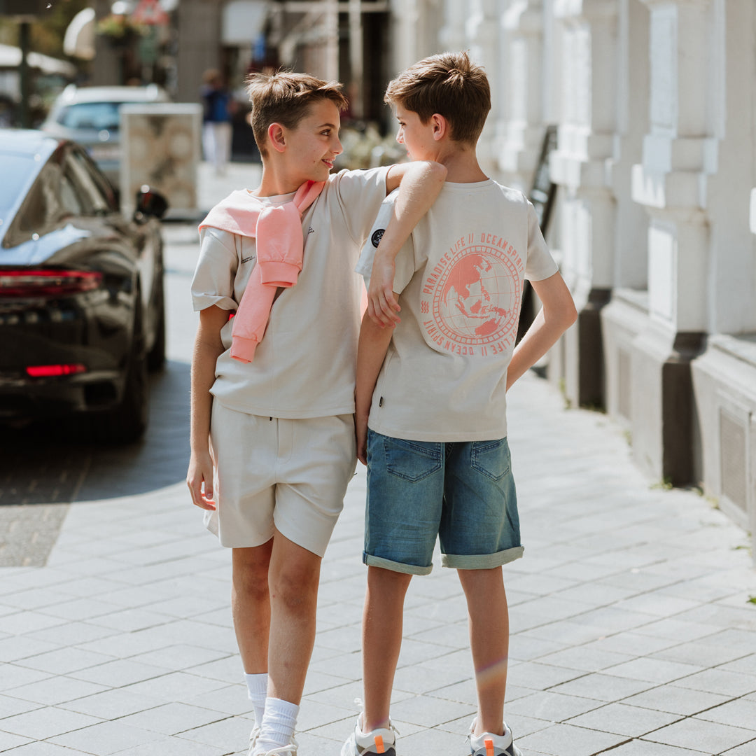 Jongens T-shirt, loose fit van No Way Monday in de kleur Light grey in maat 164.