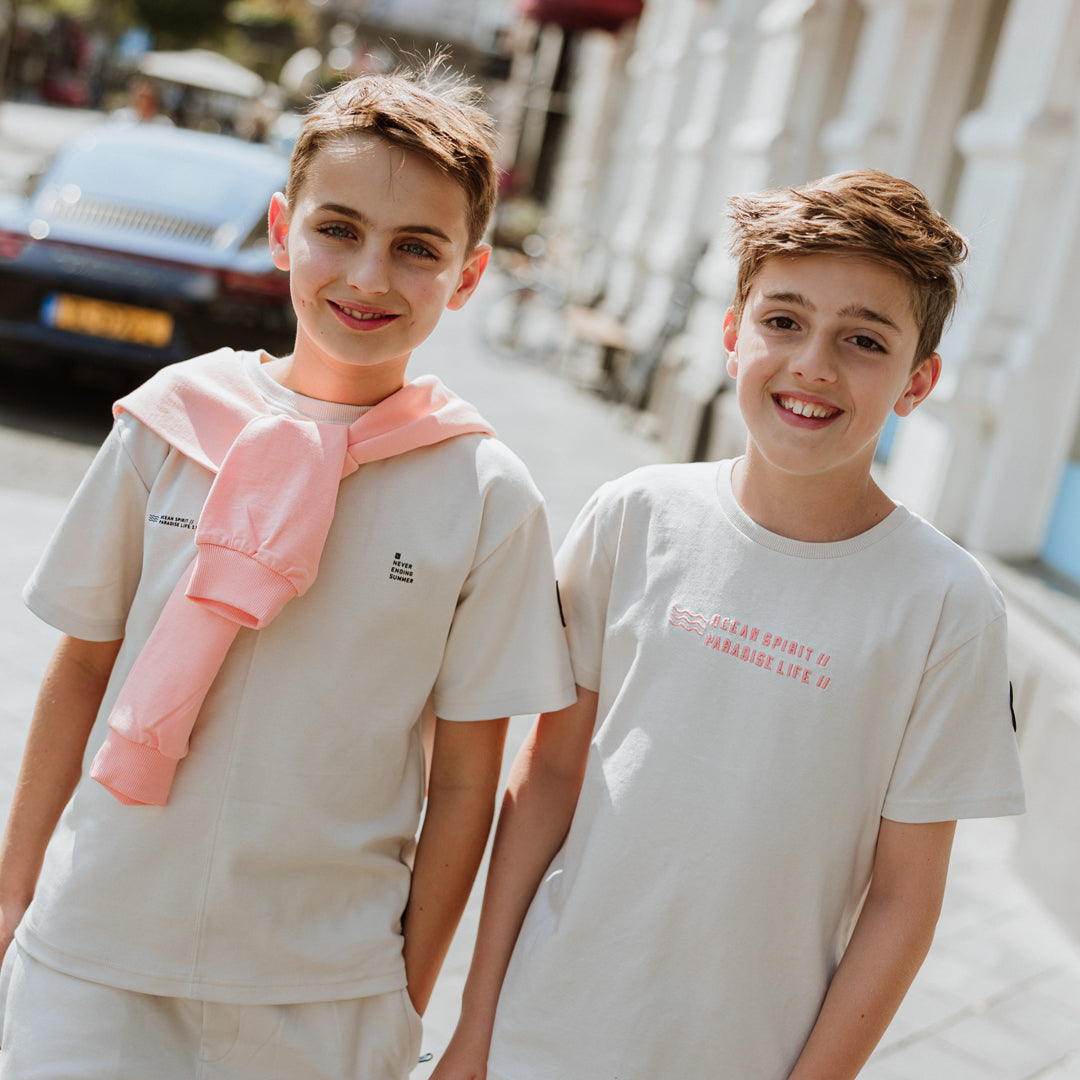 Jongens T-shirt, loose fit van No Way Monday in de kleur Light grey in maat 164.