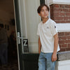 Jongens Polo shirt, loose fit van No Way Monday in de kleur Off white in maat 164.