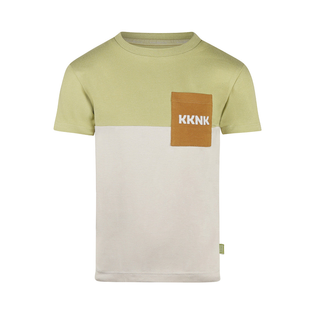 Jongens T-shirt van Koko Noko in de kleur Faded green in maat 128.