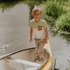 Jongens T-shirt van Koko Noko in de kleur Faded green in maat 128.