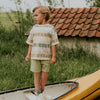 Jongens Jogging shorts van Koko Noko in de kleur Faded green in maat 128.