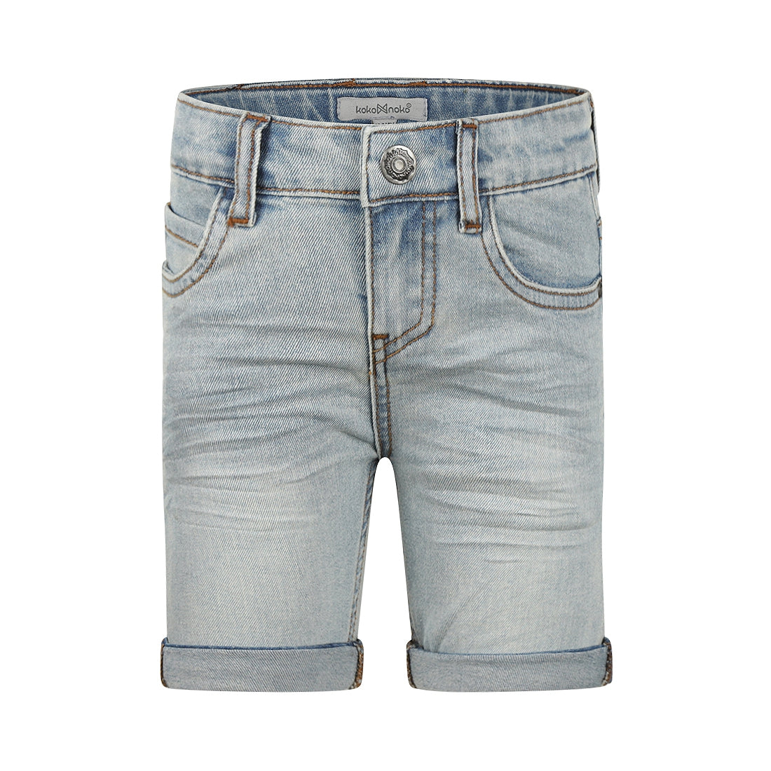 Jongens Jeans shorts, loose fit van Koko Noko in de kleur Blue jeans in maat 128.