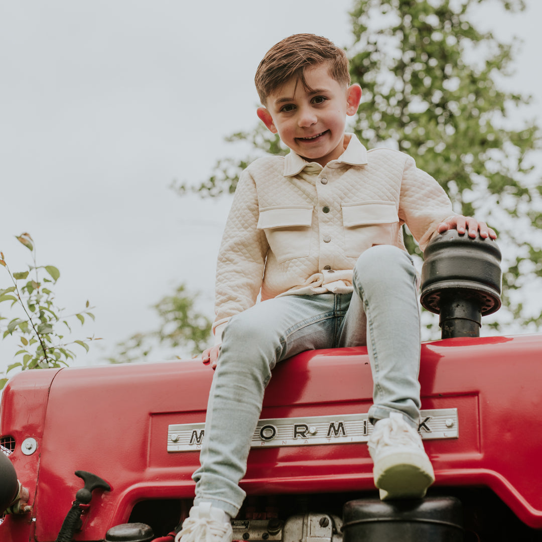 Jongens Jeans, skinny van Koko Noko in de kleur Blue jeans in maat 128.