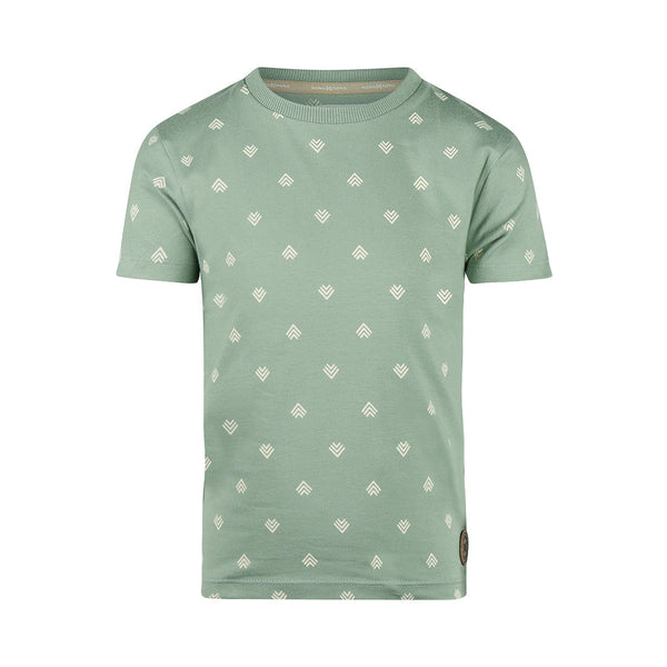 Jongens T-shirt van Koko Noko in de kleur Sage in maat 128.