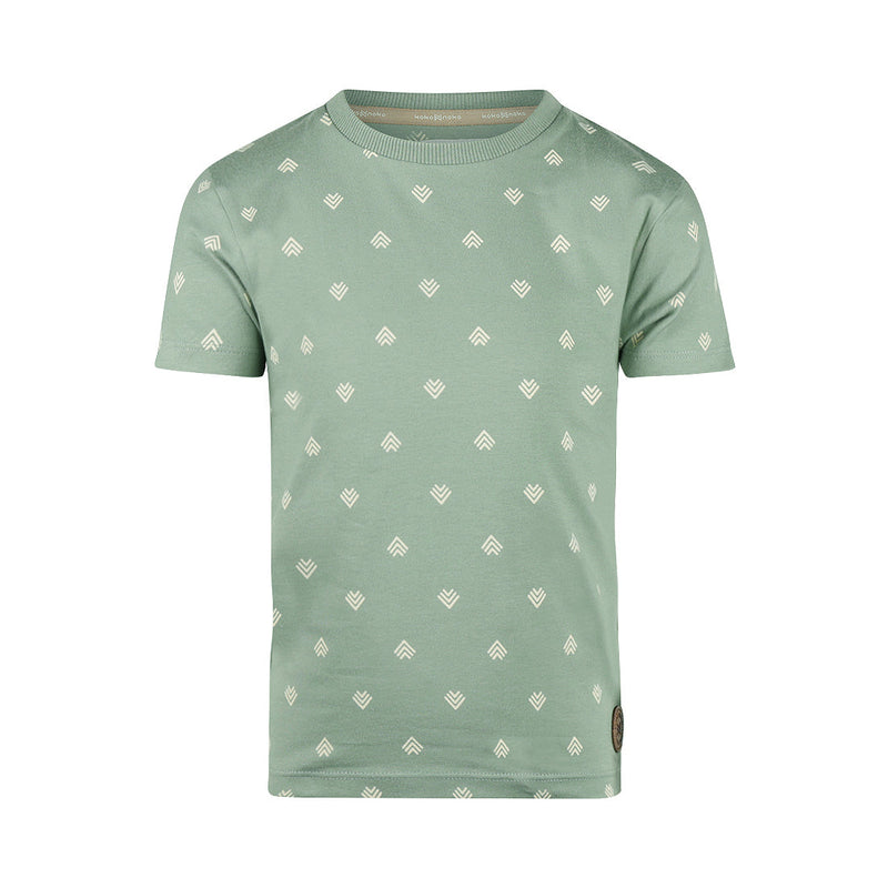 Jongens T-shirt van Koko Noko in de kleur Sage in maat 128.