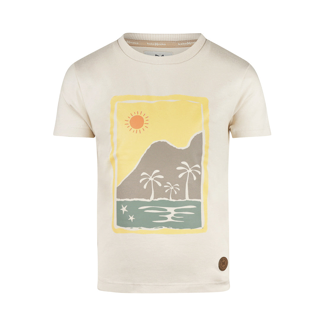 Jongens T-shirt van Koko Noko in de kleur Off white in maat 128.