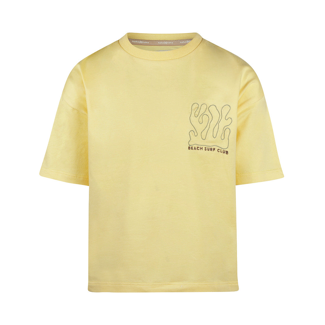 Jongens T-shirt, loose fit van Koko Noko in de kleur Yellow in maat 128.