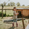 Jongens Jeans shorts, loose fit van Koko Noko in de kleur Grey jeans in maat 128.