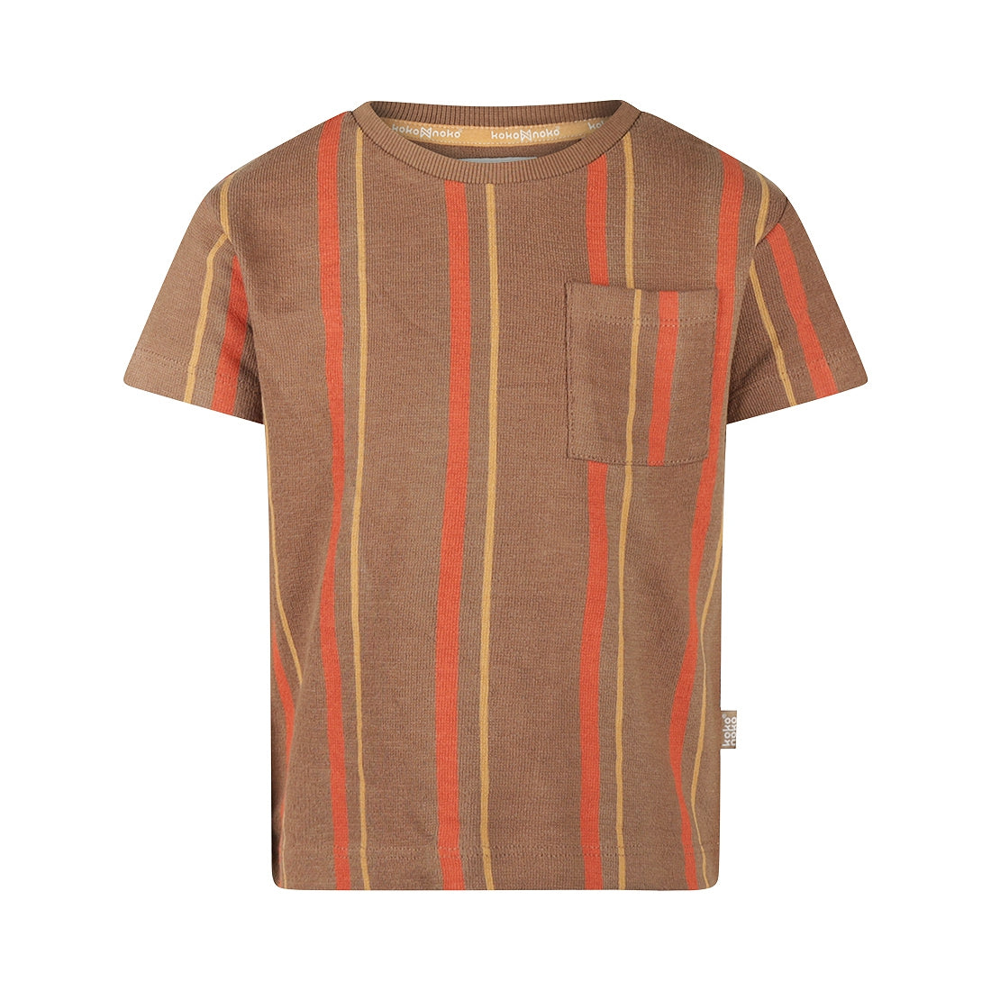 Jongens T-shirt van Koko Noko in de kleur Brown in maat 128.