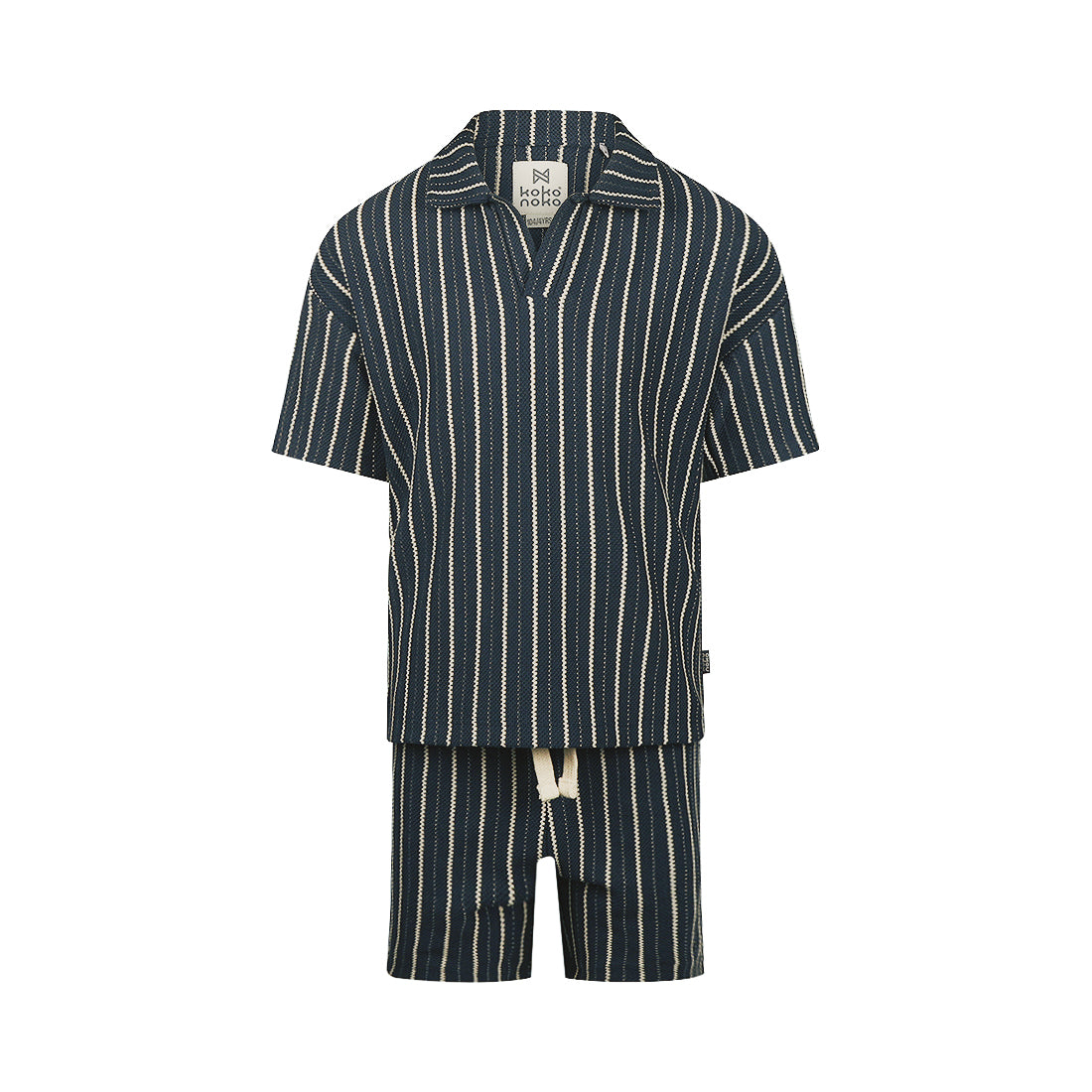 Jongens 2 pc set, loose fit, Shirt ss, Shorts van Koko Noko in de kleur Navy in maat 128.