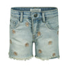 Meisjes Jeans shorts, loose fit van Koko Noko in de kleur Blue jeans in maat 128.
