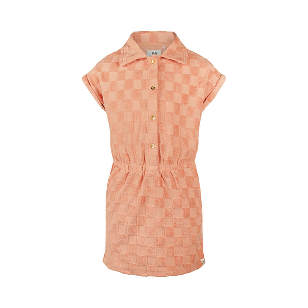 Meisjes Dress ss van Koko Noko in de kleur Blushed terra in maat 128.