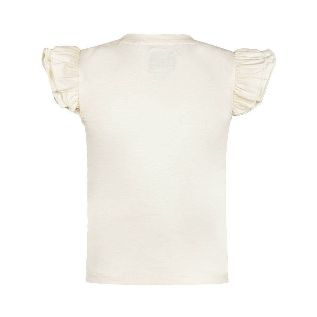 Meisjes T-shirt van Koko Noko in de kleur Off white in maat 128.