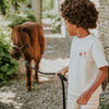 Meisjes T-shirt, loose fit van Koko Noko in de kleur Off white in maat 128.