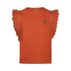 Meisjes T-shirt van Koko Noko in de kleur Brique in maat 128.