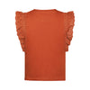 Meisjes T-shirt van Koko Noko in de kleur Brique in maat 128.