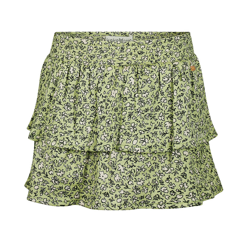 Meisjes Skirt with shorts van Koko Noko in de kleur Pistachio green in maat 128.
