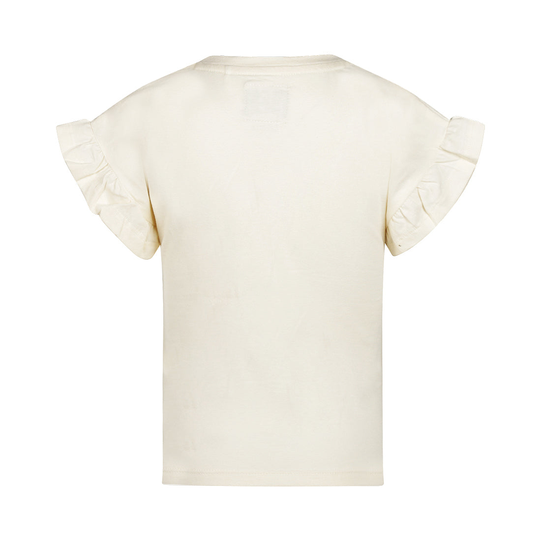 Meisjes T-shirt van Koko Noko in de kleur Off white in maat 128.