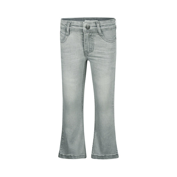 Meisjes Jeans, flared van Koko Noko in de kleur Grey jeans in maat 128.