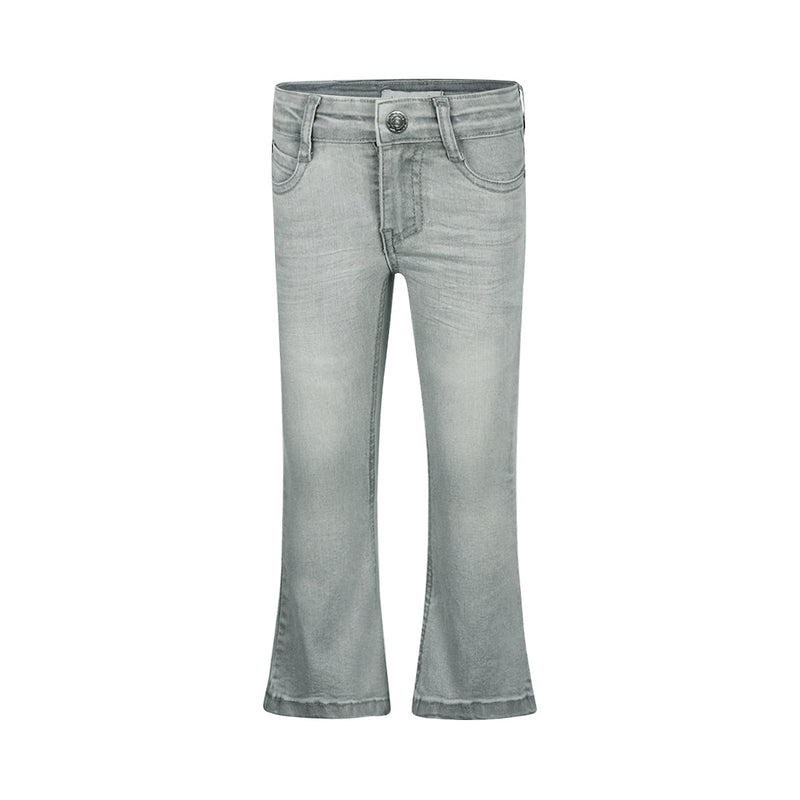 Meisjes Jeans, flared van Koko Noko in de kleur Grey jeans in maat 128.