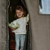 Meisjes Jeans, flared van Koko Noko in de kleur Grey jeans in maat 128.