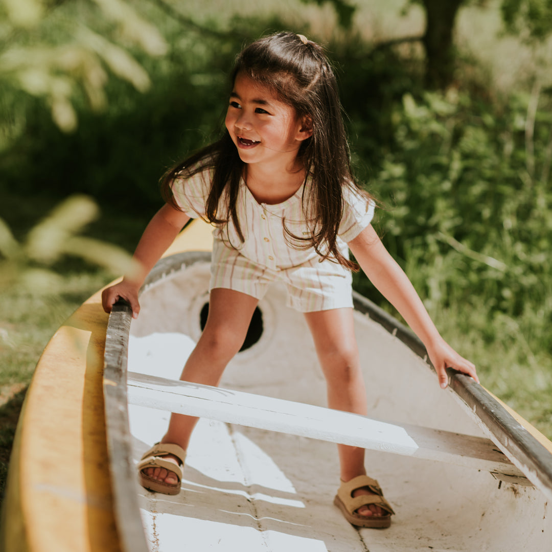 Meisjes Jumpsuit ss van Koko Noko in de kleur Off white in maat 128.
