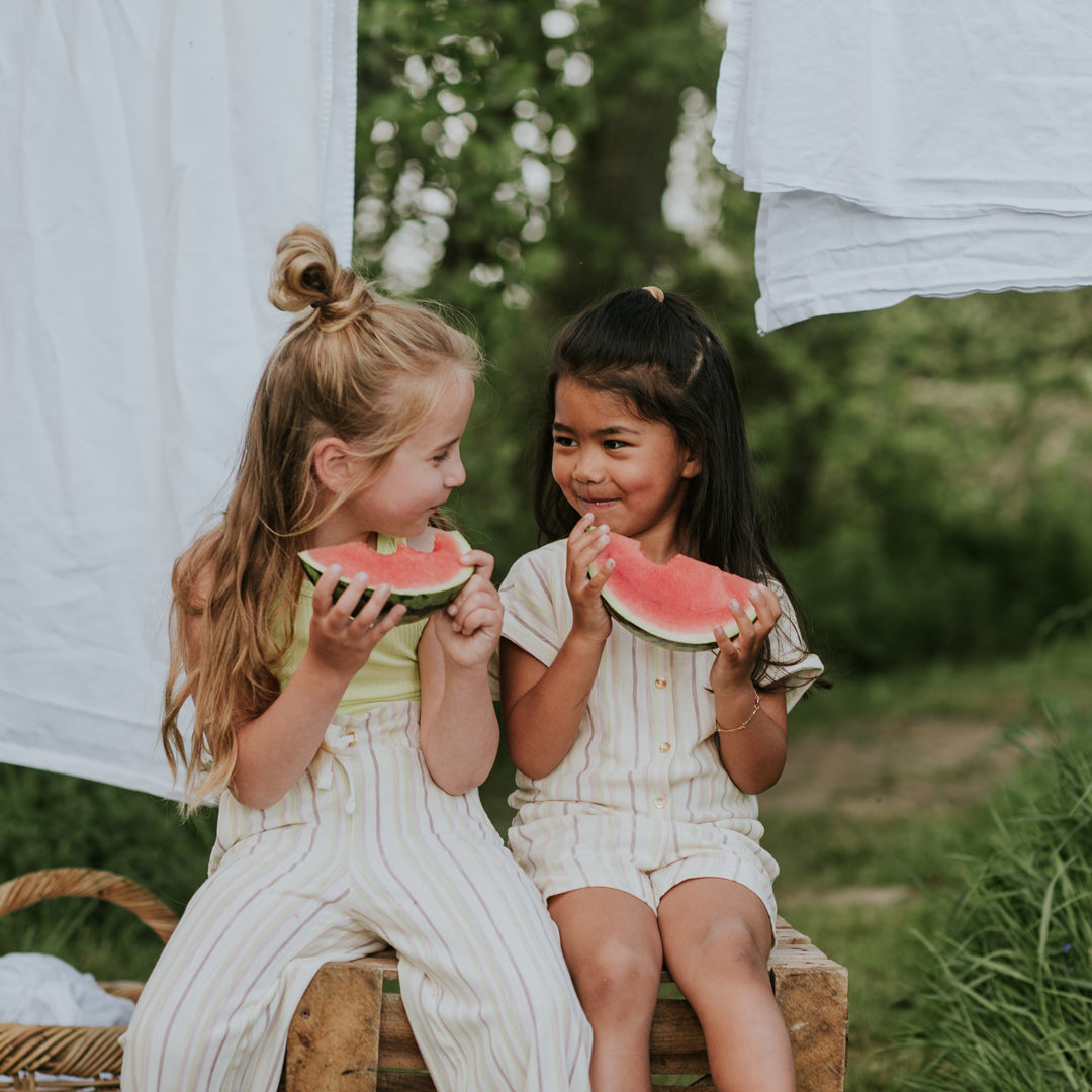 Meisjes Jumpsuit ss van Koko Noko in de kleur Off white in maat 128.