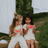 Meisjes Trousers, wide leg van Koko Noko in de kleur Off white in maat 128.