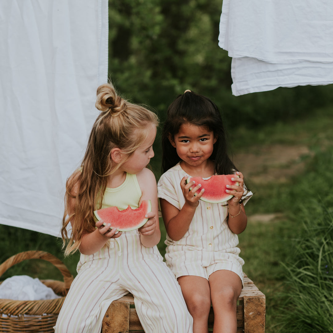 Meisjes Trousers, wide leg van Koko Noko in de kleur Off white in maat 128.