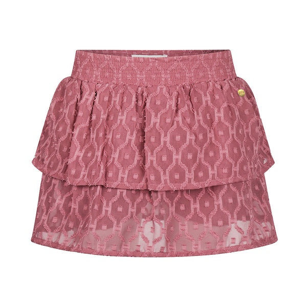 Meisjes Skirt with shorts van Koko Noko in de kleur Cassis in maat 128.