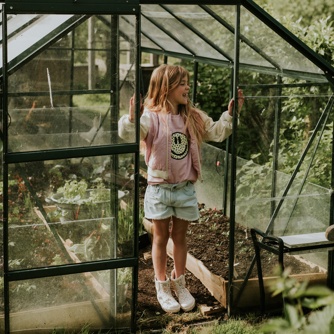 Meisjes Jacket van Koko Noko in de kleur Pink in maat 128.